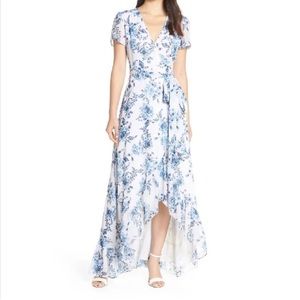 WAYF Floral Maxi Wrap Dress